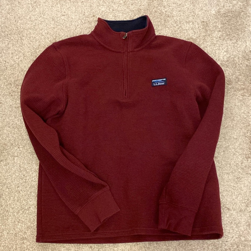 Maroon L.L Bean quarter zip